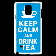 Coque Samsung Galaxy Note 4 Keep Calm Drink Tea Cyan