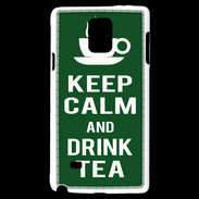 Coque Samsung Galaxy Note 4 Keep Calm Drink Tea Vert