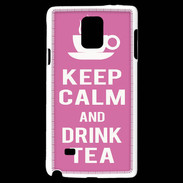 Coque Samsung Galaxy Note 4 Keep Calm Drink Tea Rose