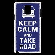 Coque Samsung Galaxy Note 4 Keep Calm Take road Bleu