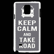 Coque Samsung Galaxy Note 4 Keep Calm Take Road Gris