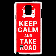 Coque Samsung Galaxy Note 4 Keep Calm Take Road Rouge