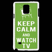 Coque Samsung Galaxy Note 4 Keep Calm Watch TV Vert
