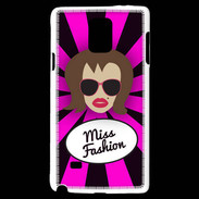 Coque Samsung Galaxy Note 4 Miss Fashion Chatain