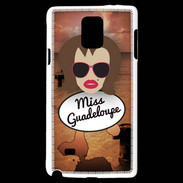 Coque Samsung Galaxy Note 4 Miss Guadeloupe Chatain