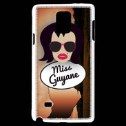 Coque Samsung Galaxy Note 4 Miss Guyane Brune