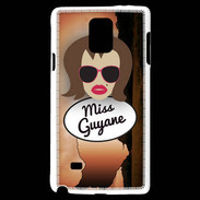 Coque Samsung Galaxy Note 4 Miss Guyane Chatain