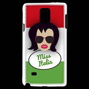 Coque Samsung Galaxy Note 4 Miss Italie Brune