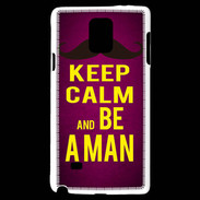 Coque Samsung Galaxy Note 4 Keep Calm Be a Man Rose