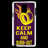 Coque Samsung Galaxy Note 4 Keep Calm and Burn Out violet