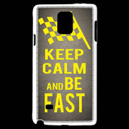 Coque Samsung Galaxy Note 4 Keep Calm and Be Fast Gris