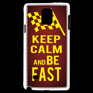 Coque Samsung Galaxy Note 4 Keep Calm and Be Fast Rouge