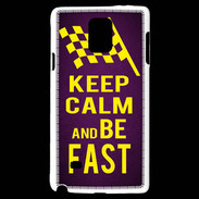 Coque Samsung Galaxy Note 4 Keep Calm and Be Fast Violet