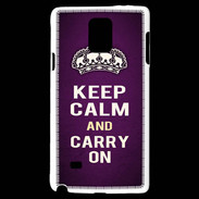 Coque Samsung Galaxy Note 4 Keep Calm and Carry on Violet