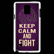 Coque Samsung Galaxy Note 4 Keep Calm and Fight Violet