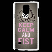 Coque Samsung Galaxy Note 4 Keep Calm and Fist Gris