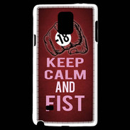 Coque Samsung Galaxy Note 4 Keep Calm and Fist Rouge