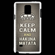 Coque Samsung Galaxy Note 4 Keep Calm and Hakuna Matata Gris