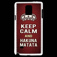 Coque Samsung Galaxy Note 4 Keep Calm and Hakuna Matata Rouge