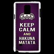 Coque Samsung Galaxy Note 4 Keep Calm and Hakuna Matata Violet