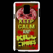 Coque Samsung Galaxy Note 4 Keep Calm and Kill Zombies Orange