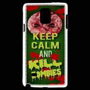 Coque Samsung Galaxy Note 4 Keep Calm and Kill Zombies Vert