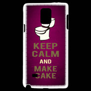 Coque Samsung Galaxy Note 4 Keep Calm and Make cake Rose