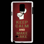 Coque Samsung Galaxy Note 4 Keep Calm and Make cake Rouge
