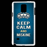 Coque Samsung Galaxy Note 4 Keep Calm and Miskine Bleu