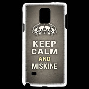Coque Samsung Galaxy Note 4 Keep Calm and Miskine Gris