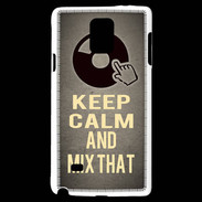 Coque Samsung Galaxy Note 4 Keep calm and Mix That Gris