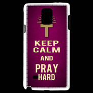 Coque Samsung Galaxy Note 4 Keep Calm and Pray Christian Rose