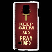Coque Samsung Galaxy Note 4 Keep Calm and Pray Christian Rouge