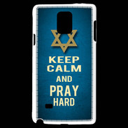 Coque Samsung Galaxy Note 4 Keep Calm and Pray jewish BLeu