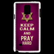 Coque Samsung Galaxy Note 4 Keep Calm and Pray jewish Rose