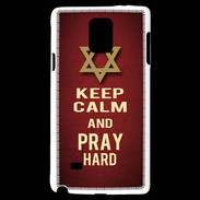 Coque Samsung Galaxy Note 4 Keep Calm and Pray jewish Rouge