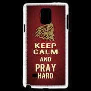 Coque Samsung Galaxy Note 4 Keep Calm and Pray Muslim Rouge