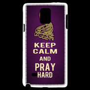 Coque Samsung Galaxy Note 4 Keep Calm and Pray Muslim Violet