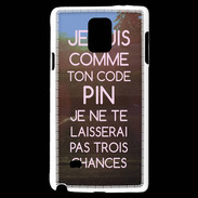 Coque Samsung Galaxy Note 4 Code pin rose ZG