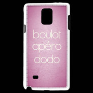 Coque Samsung Galaxy Note 4 Boulot Apéro Dodo Rose ZG