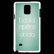 Coque Samsung Galaxy Note 4 Boulot Apéro Dodo Vert ZG