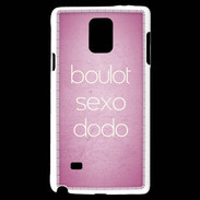 Coque Samsung Galaxy Note 4 Boulot Sexo Dodo Rose ZG