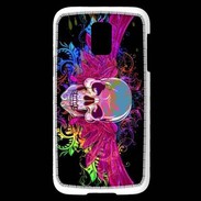 Coque Samsung Galaxy S5 Mini Tête de mort design et colorée