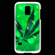 Coque Samsung Galaxy S5 Mini Cannabis Effet bulle verte