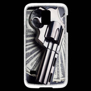 Coque Samsung Galaxy S5 Mini Arme et Dollars