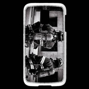 Coque Samsung Galaxy S5 Mini Pompiers en noir et blanc