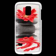 Coque Samsung Galaxy S5 Mini Fleurs et galet