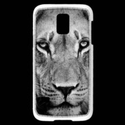 Coque Samsung Galaxy S5 Mini Lion en noir et blanc