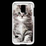 Coque Samsung Galaxy S5 Mini Chaton gris 