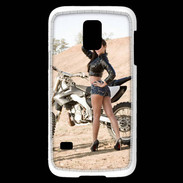 Coque Samsung Galaxy S5 Mini Moto cross sexy 